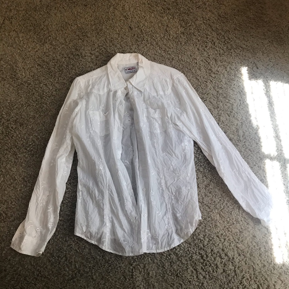 White Button up Collard shirt
